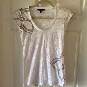 BCBGMAXAZRIA White and Gray Women's Top